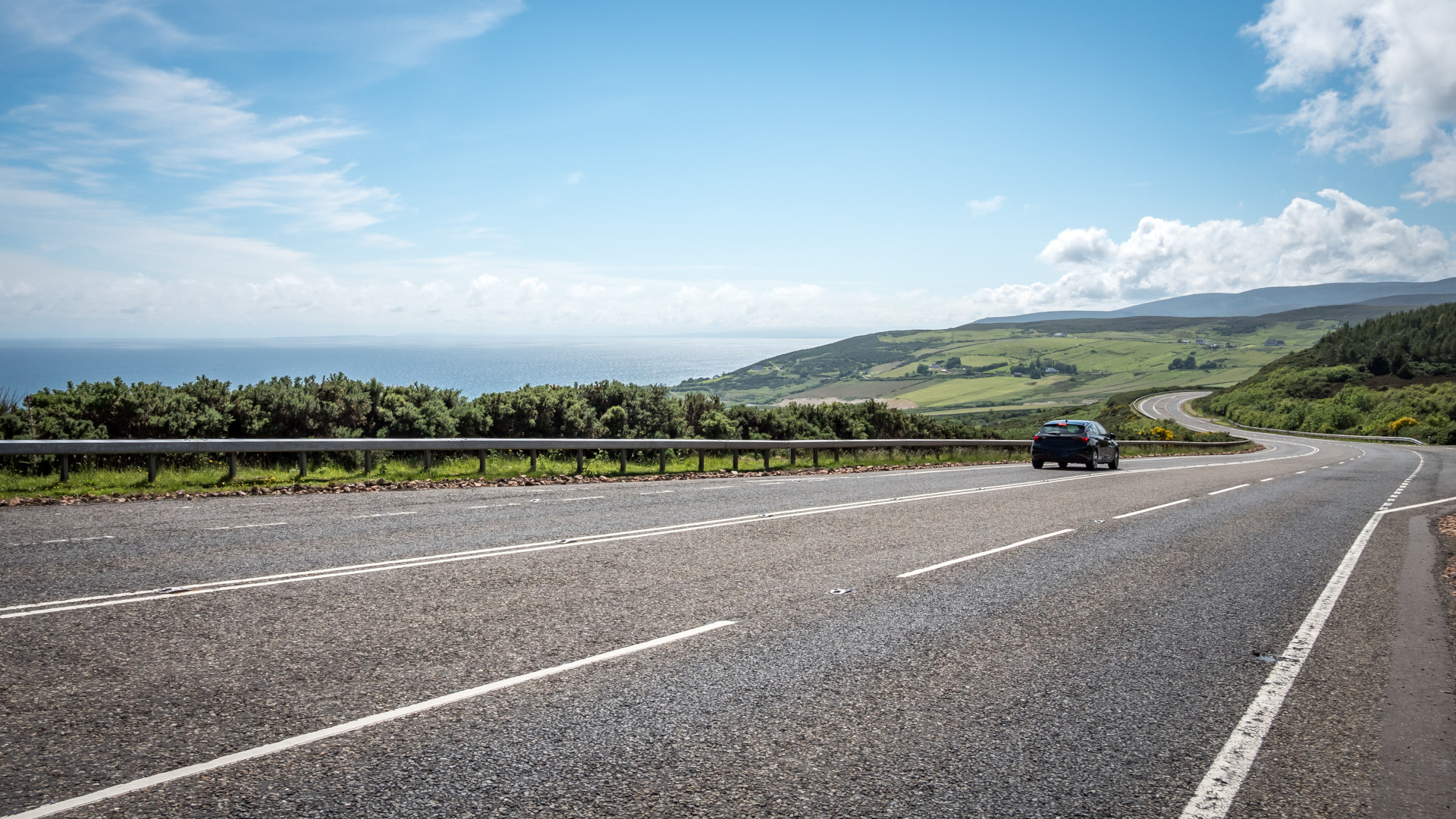 Scottish,Road,Trip.,A,View,South,Along,The,Arterial,A9